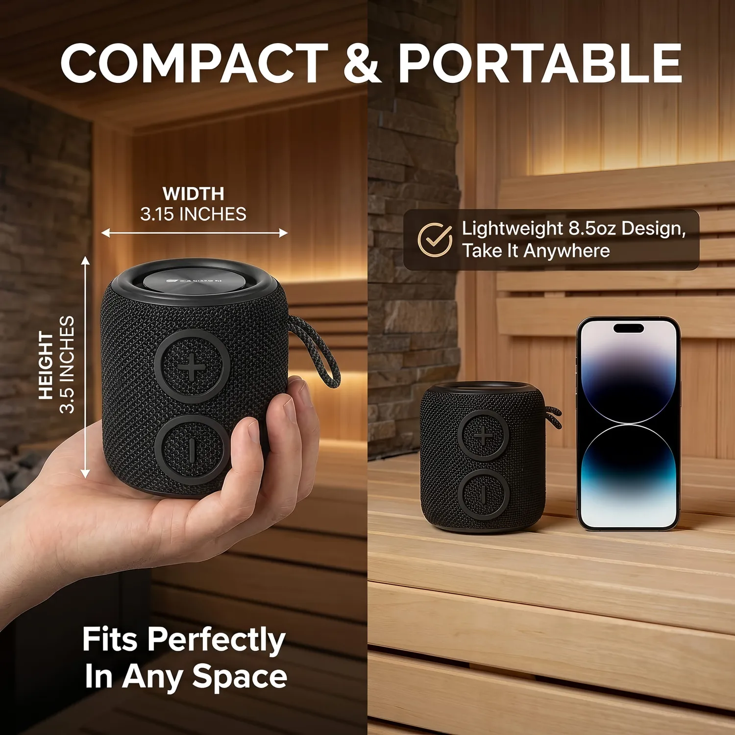 SAUNOM Kaiku™ Bluetooth-Lautsprecher – IPX7