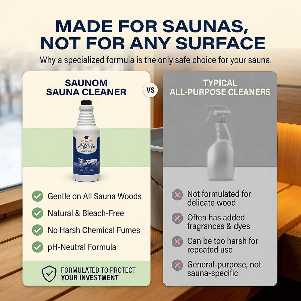 SAUNOM Sauna Wood Cleaner Holzreiniger Konzentrat 32 fl oz biologisch abbaubar