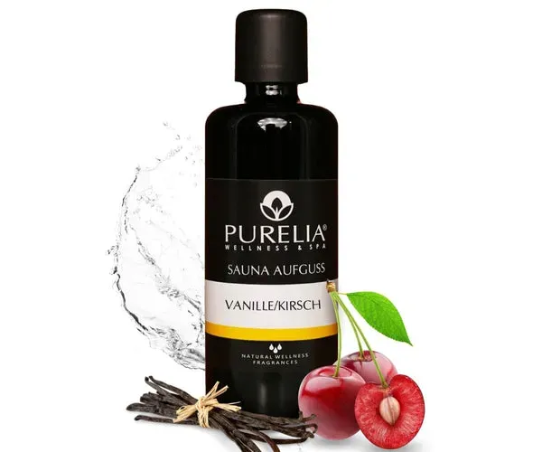 PURELIA Vanille-Kirsch Saunaaufguss Konzentrat 100ml warm