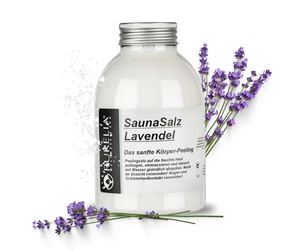 PURELIA Lavendel Peelingsalz Saunasalz mit Jod
