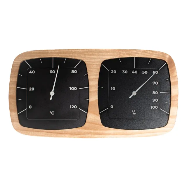 Narvi Bastu Thermo-Hygrometer Black