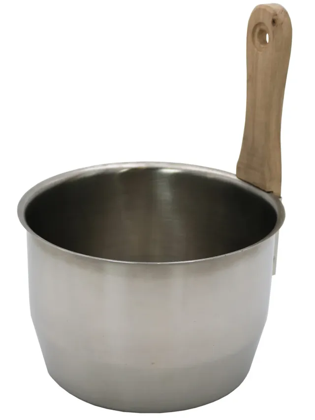 Nikkarien Aufgusskübel 4,5L Edelstahl Buchengriff
