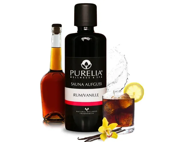 PURELIA Rum-Vanille Saunaaufguss Konzentrat 100 ml warm