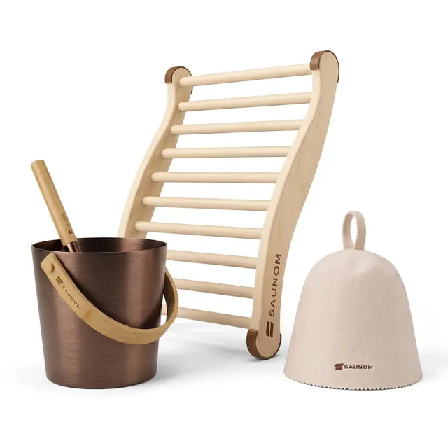 SAUNOM Sauna Accessory Kit Sauna-Zubehör-Set 3-teilig