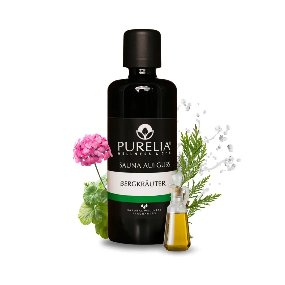 PURELIA Saunaaufguss Konzentrat Bergkräuter 100 ml Kräuterduft