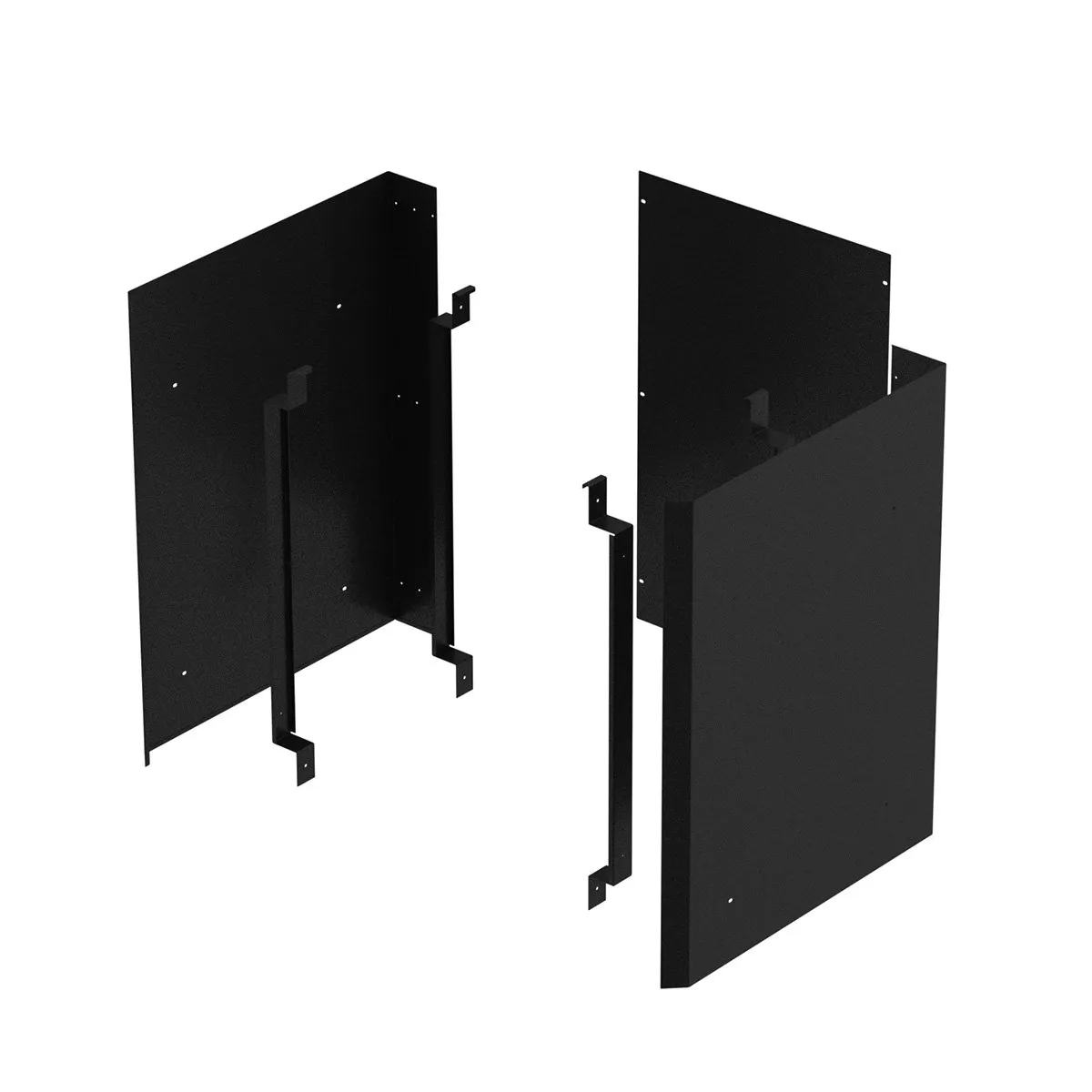 Narvi Kaamos Black Schutzwand Set Stahl schwarz