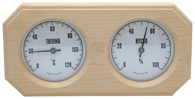 Nikkarien Saunia Thermo-Hygrometer Holz