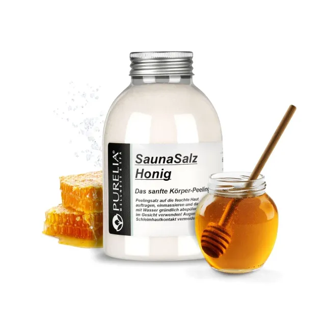 PURELIA Honig Sauna-Peeling Salz feinkörnig